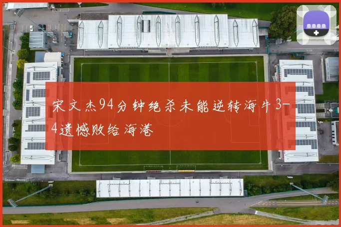 宋文杰94分钟绝杀未能逆转海牛3-4遗憾败给海港